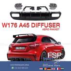 W176 FACELIFT A45 AMG DIFFUSER + UITLAAT SIERSTUKKEN AERO PA