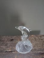 Glazen Dolfijn Beeld - 17 cm Hoog, 12 cm Breed, Verzamelen, Beelden en Beeldjes, Ophalen of Verzenden, Zo goed als nieuw, Dier