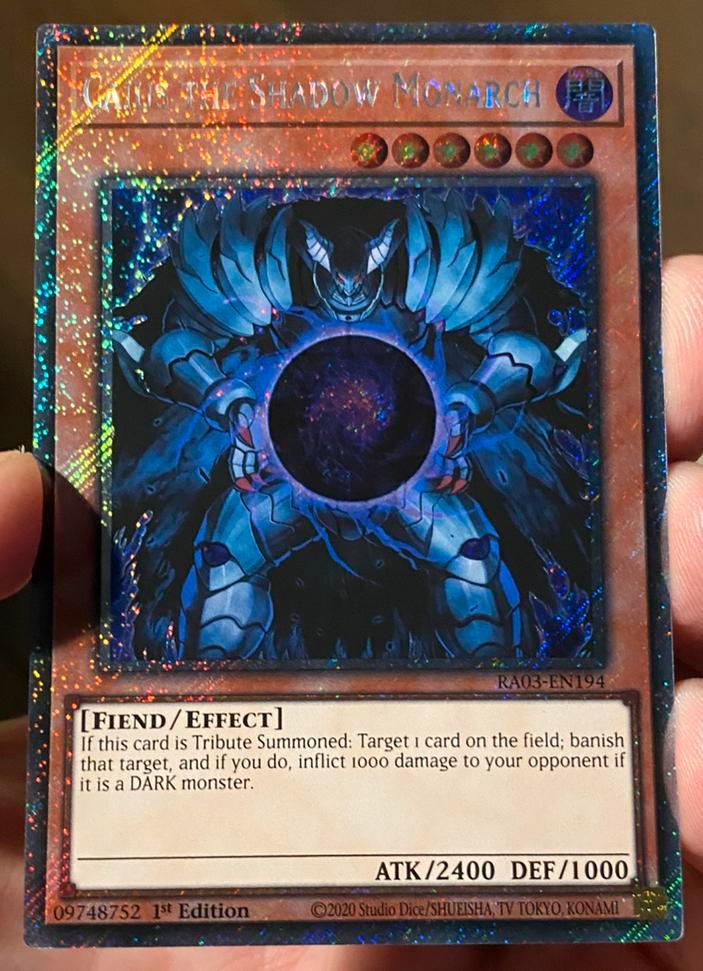Yu-Gi-Oh! Gaius the Shadow Monarch RA03 1st Edition M/NM !, Hobby en Vrije tijd, Verzamelkaartspellen | Yu-gi-Oh!, Zo goed als nieuw