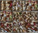 Grote aantallen oud kerstbal vogel, ooievaar, zwaan, uil etc, Diversen, Kerst, Ophalen of Verzenden, Gebruikt