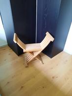 Schaarstoel naar middeleeuws model, Huis en Inrichting, Ophalen, Bruin, Zo goed als nieuw, Middeleeuws