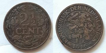 2 ½ cent 1916 beschikbaar voor biedingen