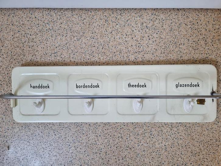 Vintage Brabantia Handdoekenrek, Huis en Inrichting, Woonaccessoires | Kapstokken, Gebruikt, Wandkapstok, Minder dan 100 cm, Metaal