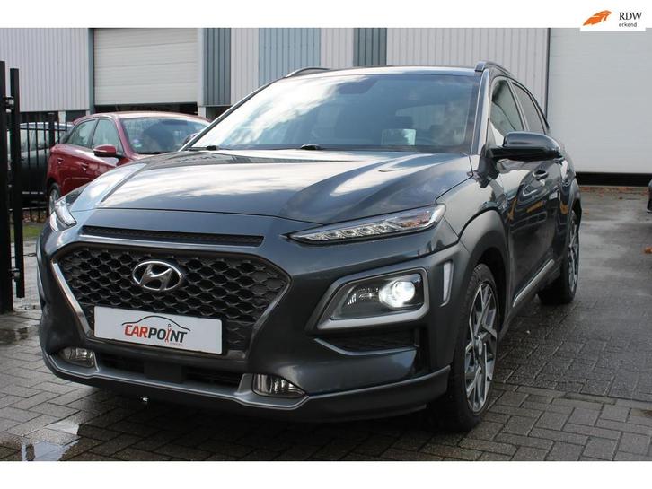 Hyundai Kona 1.6 GDI HEV Premium Leer Led Carplay Keyless HU, Auto's, Hyundai, Bedrijf, Te koop, Kona, ABS, Achteruitrijcamera