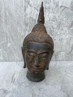 Brons Sukothai Boeddha hoofd vintage beeld, Ophalen of Verzenden, Gebruikt