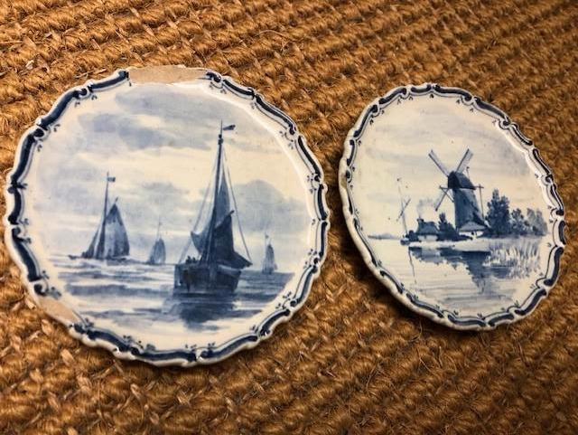 Porselein bordjes Joost Thooft & LaBouchere Delft , beschadi, Antiek en Kunst, Ophalen of Verzenden