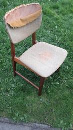 Stoel mid century jaren 50 60 teak stijl WeBe Deens design, Huis en Inrichting, Stoelen, Gebruikt, Bruin, Hout, Eén