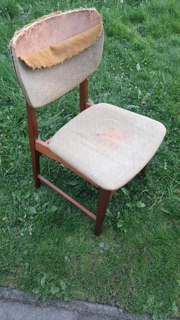 Stoel mid century jaren 50 60 teak stijl WeBe Deens design 