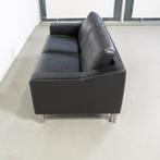 1x Leolux Antonia Bank 2,5-zits/180cm Zwart Leer - Gepolijst, Niet ingevuld, Overige maten, 150 tot 200 cm, Niet ingevuld