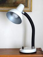 retro Vintage Herda lamp Bureaulamp Wit Zwart, Huis en Inrichting, Lampen | Tafellampen, Gebruikt, Ophalen of Verzenden, Retro