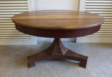 Prachtige antieke ronde empire mahonie tafel 126 cm beschikbaar voor biedingen