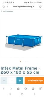 Intex zwembad 260x160x65cm. Inc bijbehorende pomp., Tuin en Terras, Zwembaden, Ophalen, Gebruikt, Minder dan 80 cm, 200 tot 400 cm