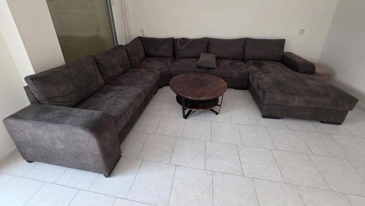 Hoekbank, Huis en Inrichting, Banken | Complete zithoeken, Zo goed als nieuw, Stof, Ophalen of Verzenden
