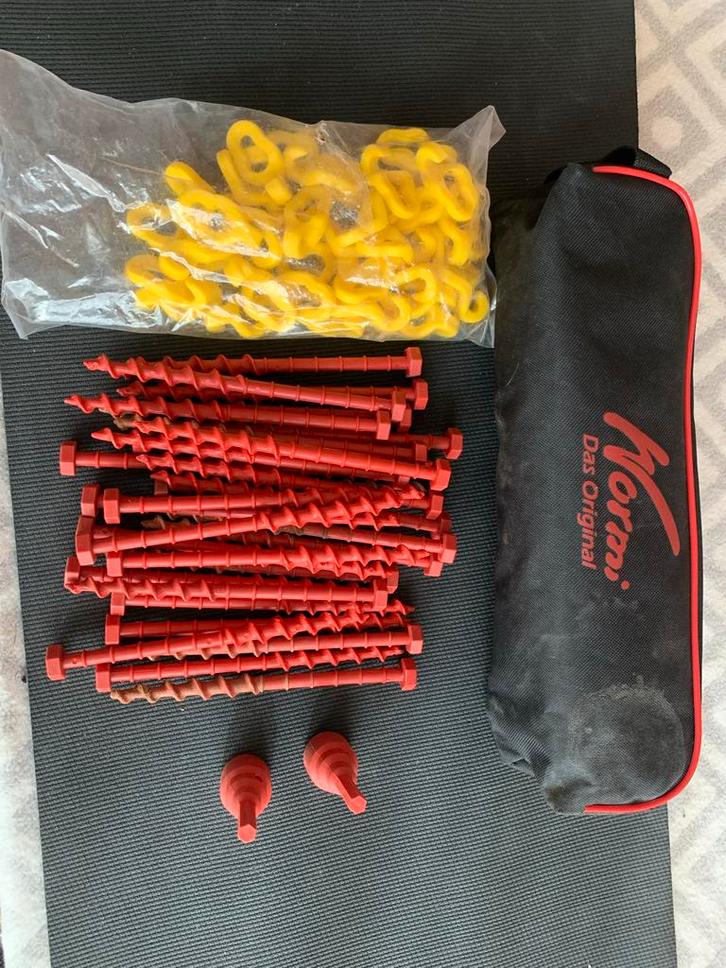 Haringen Schroef Wormi - Complete Set 30 stuks, Caravans en Kamperen, Kampeeraccessoires, Gebruikt, Ophalen of Verzenden