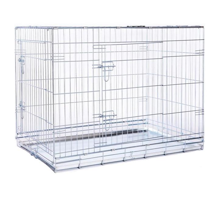 RVS bench verzinkt 90x60, Dieren en Toebehoren, Hondenhokken, Zo goed als nieuw, 65 tot 100 cm, 75 tot 110 cm, Ophalen