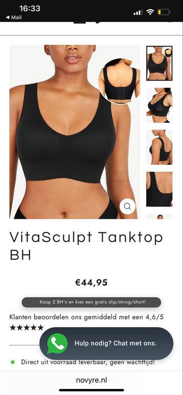 Novyre VitaSculpt BH - Zwart - Maat XL beschikbaar voor biedingen