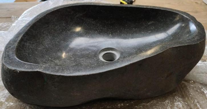 rivierstenen waskom, Huis en Inrichting, Badkamer | Badkamermeubels, Zo goed als nieuw, Overige typen, Minder dan 100 cm, Minder dan 50 cm