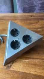 Rvs 3 voudig stopcontact voor onder keukenkastjes, Ophalen, Nieuw, 50 tot 100 cm, Minder dan 100 cm