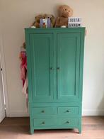 Groene houten kast met lades, Kinderen en Baby's, Kinderkamer | Commodes en Kasten, Ophalen, Gebruikt, Kast, 50 tot 70 cm