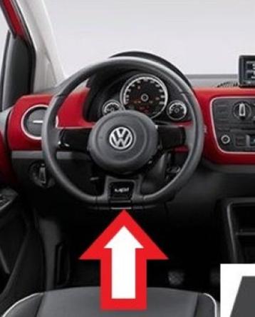 Volkswagen UP Stuurlogo Badge Zwart Pianolak beschikbaar voor biedingen