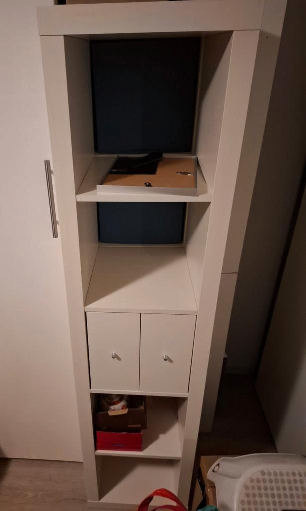 Ikea vakkenkast wit met lades, Huis en Inrichting, Kasten | Boekenkasten, Gebruikt, Minder dan 50 cm, 150 tot 200 cm, 25 tot 50 cm