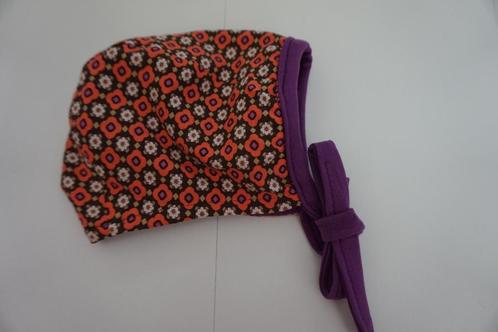 NIEUW strikmutsje omkeerbaar paars - roze bloem muts mutsje, Kinderen en Baby's, Babykleding | Mutsen, Sjaals en Wanten, Nieuw