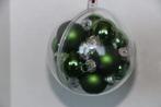 Kerstbal Plastic met 12 glazen balletjes €.3,50, Ophalen of Verzenden, Nieuw