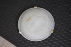 Glazen plafondlamp / plafonnière inclusief lamp E27, Ophalen of Verzenden, Gebruikt, Glas