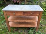 Oud houten kastje met marmeren blad, Antiek en Kunst, Antiek | Meubels | Kasten, Ophalen