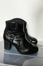Clarks Zwart Leren Enkellaarsjes met Hak Maat 37, Verzenden, Zwart, Lage of Enkellaarzen, Zo goed als nieuw