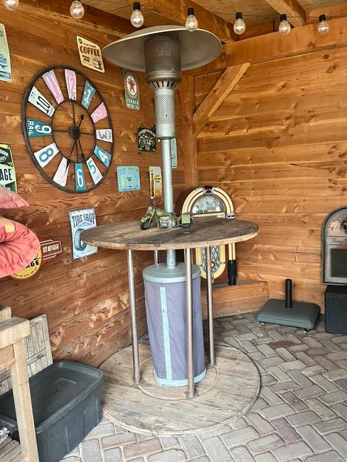 Hang/statafel met terrasverwarmer, Tuin en Terras, Terrasverwarmers, Gebruikt, Gas, Vloer, Draaibaar, Ophalen