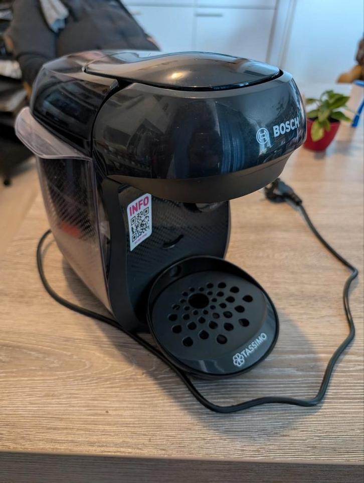 Tassimo Happy Koffiemachine - Zwart, Witgoed en Apparatuur, Koffiezetapparaten, Gebruikt, Koffiepads en cups, Koffiemachine, 1 kopje