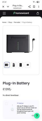 Homewizard battery, Ophalen, Zo goed als nieuw, Elektriciteit