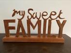 My sweet family houten decoratie 60 cm, Huis en Inrichting, Woonaccessoires | Tekstborden en Spreuken, Ophalen of Verzenden, Zo goed als nieuw