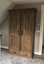 Houten kledingkast, Ophalen, Gebruikt, 100 tot 150 cm, 200 cm of meer