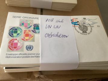 108stuks fdc/brieven UN / VN onbeschreven voor een goed bod  beschikbaar voor biedingen