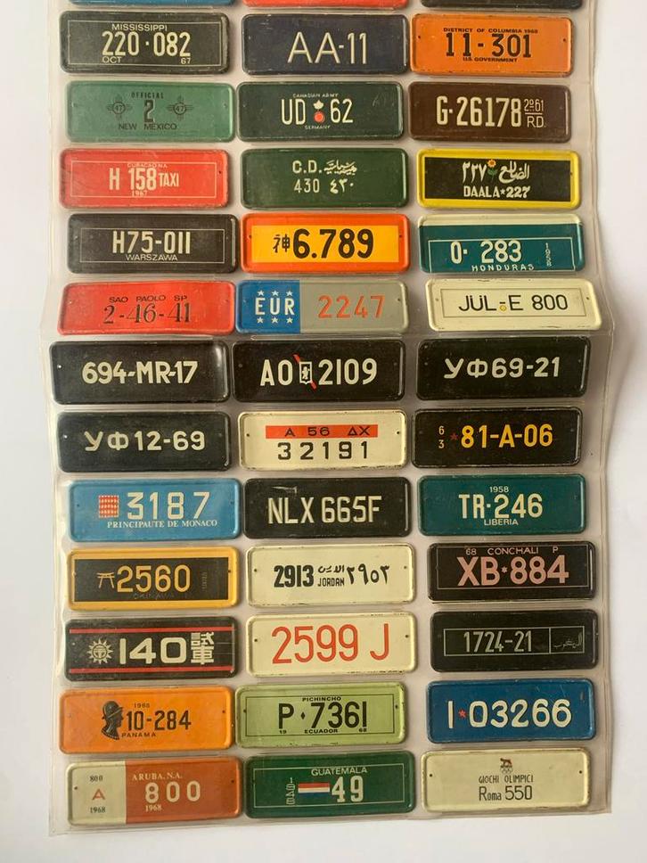 Sterovita Mini Kentekenplaatjes 1960s - Complete Set, Verzamelen, Complete verzamelingen en Collecties, Ophalen of Verzenden