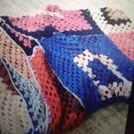 Grote vintage gehaakte deken, Verzenden, Gebruikt