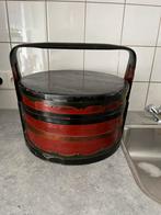 Chinese bamboo voedselmand, Huis en Inrichting, Woonaccessoires | Schalen en Manden, Ophalen, Overige materialen, Gebruikt, Mand