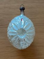 Antieke kerstbal bloem - glas, Ophalen of Verzenden