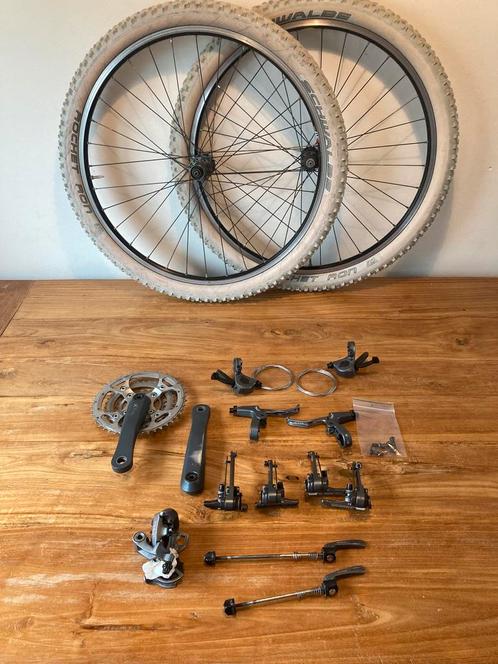 Shimano XTR M950 groep op voorderraileur en bottombrack na, Fietsen en Brommers, Fietsonderdelen, Zo goed als nieuw, Mountainbike