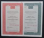 Kon.Textiel Veredelingsind.v/h G.J.ten Cate-Eibergen 1960 2x, Verzenden, 1950 tot 1970, Aandeel