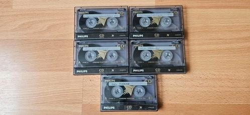 PHILIPS CD Extra 60 Chrome - 5 Stuks Cassettebandjes, Cd's en Dvd's, Cassettebandjes, Gebruikt, Origineel, Overige genres, Ophalen of Verzenden