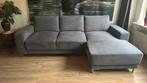 Te koop: Bankstel + verlengde hocker grijs/ antraciet, Ophalen, Minder dan 75 cm, Hoekbank, Driepersoons
