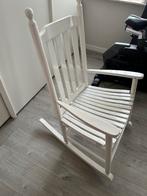 Mooie witte schommelstoel, Huis en Inrichting, Stoelen, Ophalen, Gebruikt, Eén, Hout
