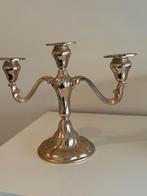 Vintage verzilverde kandelaar, Antiek en Kunst, Antiek | Kandelaars, Ophalen of Verzenden, Zilver