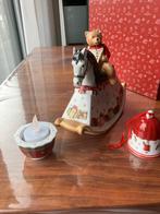 Villeroy & Boch Beer op paard, klokje en windlichthouder., Ophalen, Nieuw