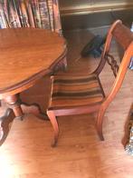 4 mahonie houten stoelen met mahoniehouten tafel, Ophalen