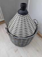 Italiaanse Mandfles met Groen Glas, Ophalen, Gebruikt, 50 tot 75 cm, Glas