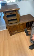 Authentieke lp kast en bijzettafel, Ophalen of Verzenden, Zo goed als nieuw